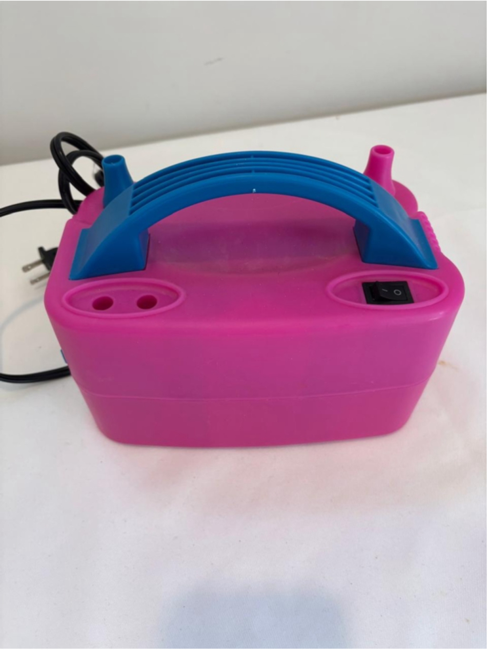 Electric Balloon Pump 73005 600W Dual Nozzle Party Inflator Pink Blue #C143